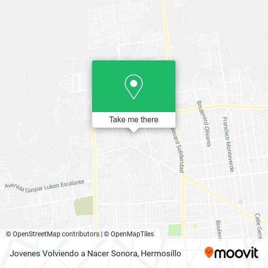 Mapa de Jovenes Volviendo a Nacer Sonora