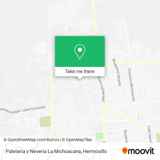 Mapa de Paleteria y Neveria La Michoacana