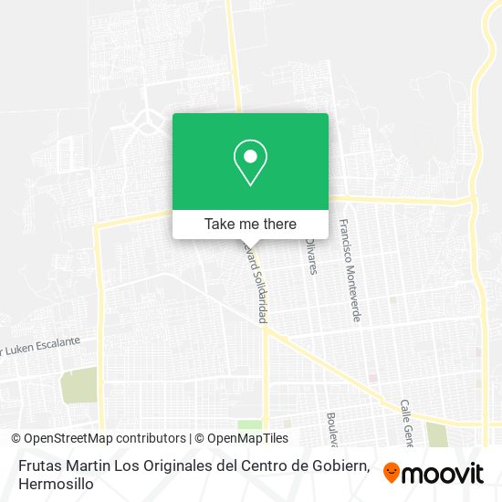 Mapa de Frutas Martin Los Originales del Centro de Gobiern