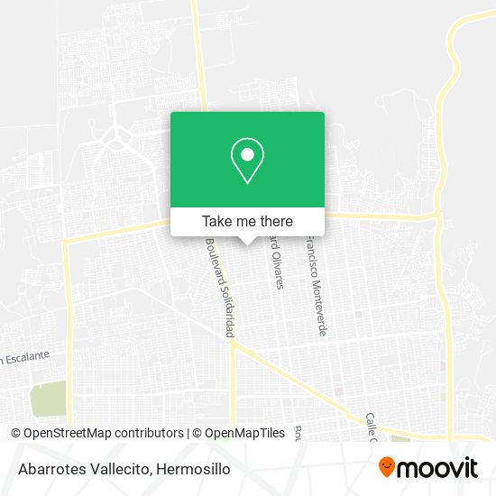 Mapa de Abarrotes Vallecito