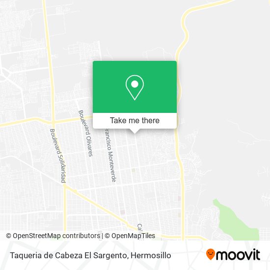 Taqueria de Cabeza El Sargento map