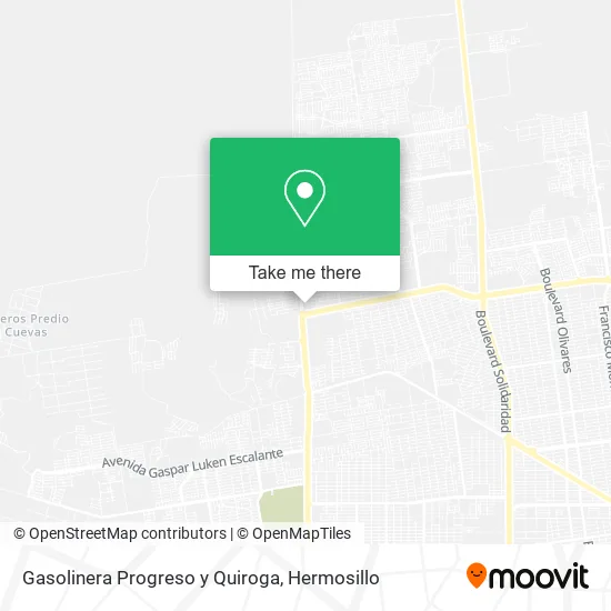 Gasolinera Progreso y Quiroga map