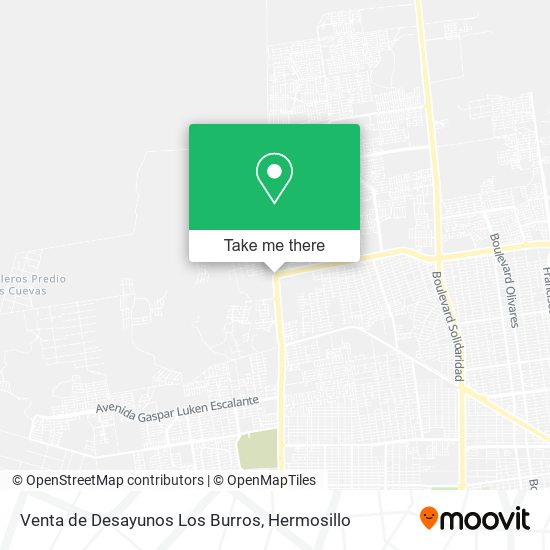 Venta de Desayunos Los Burros map