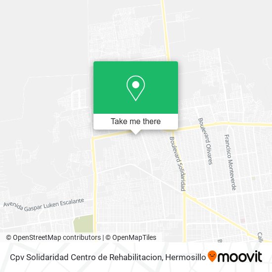 Mapa de Cpv Solidaridad Centro de Rehabilitacion