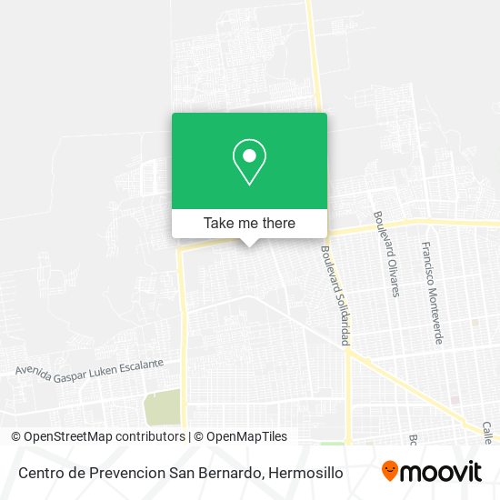 Mapa de Centro de Prevencion San Bernardo
