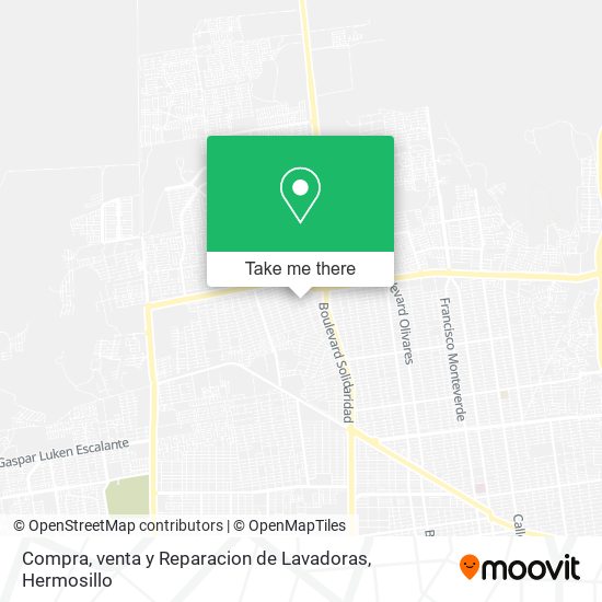 Compra, venta y Reparacion de Lavadoras map