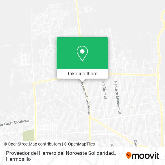 Proveedor del Herrero del Noroeste Solidaridad. map