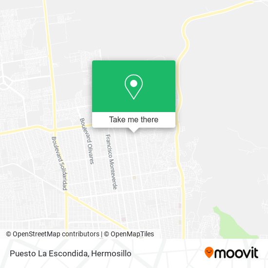 Puesto La Escondida map