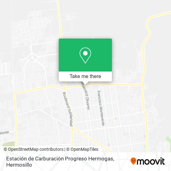 Estación de Carburación Progreso Hermogas map