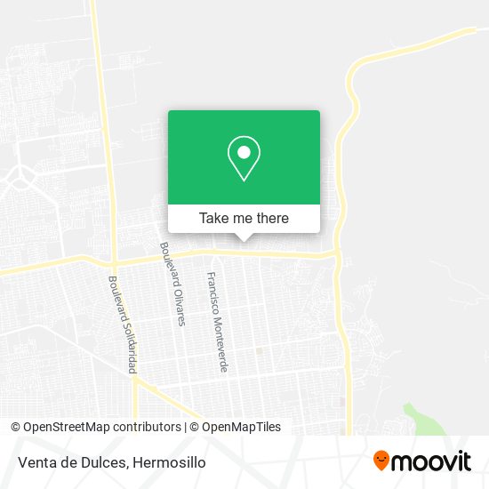 Venta de Dulces map