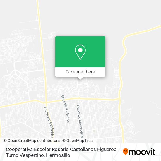 Mapa de Cooperativa Escolar Rosario Castellanos Figueroa Turno Vespertino