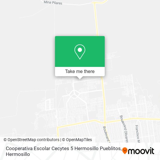 Cooperativa Escolar Cecytes 5 Hermosillo Pueblitos map
