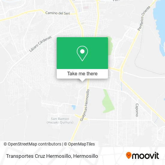 Transportes Cruz Hermosillo map