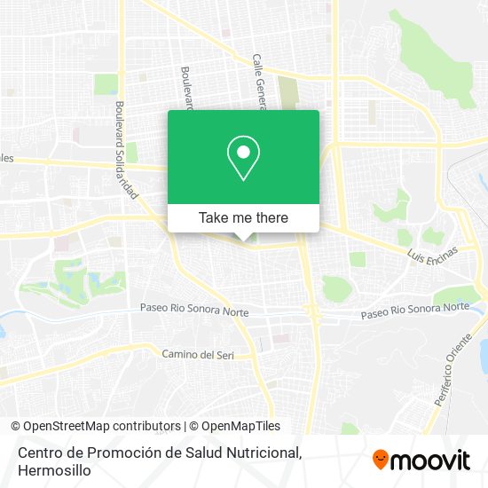 Mapa de Centro de Promoción de Salud Nutricional