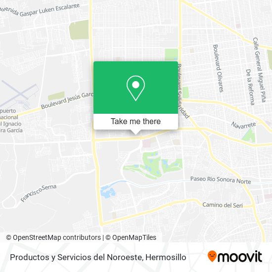 Mapa de Productos y Servicios del Noroeste