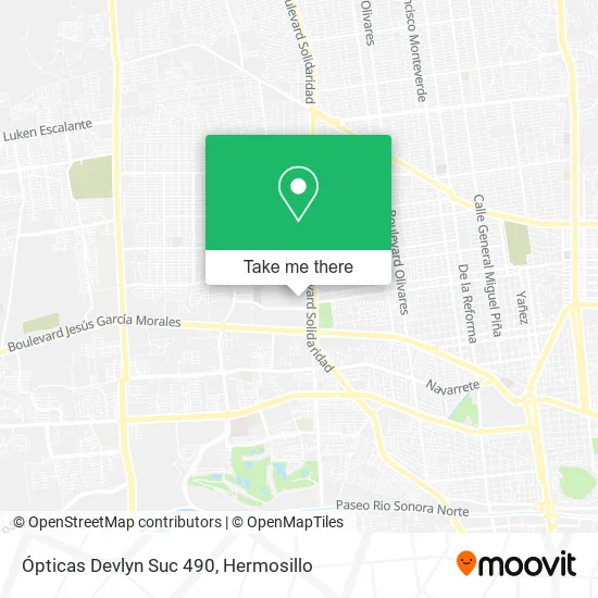 Ópticas Devlyn Suc 490 map