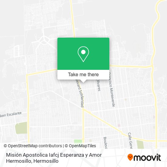 Misión Apostolica Iafcj Esperanza y Amor Hermosillo map
