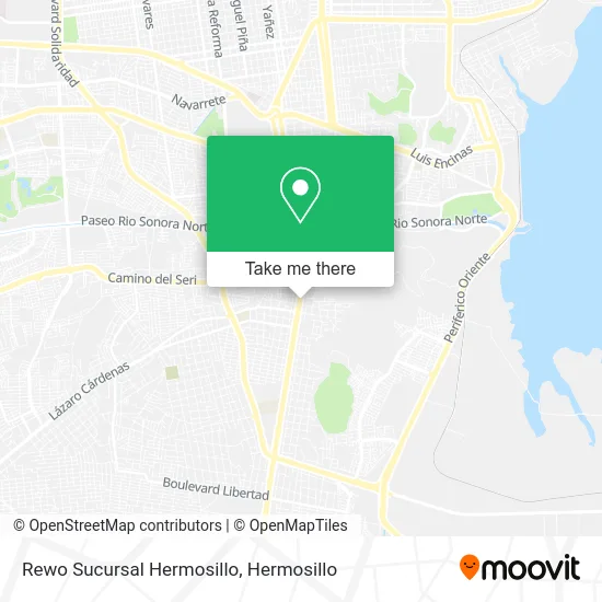 Rewo Sucursal Hermosillo map