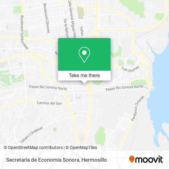 Secretaría de Economía Sonora map