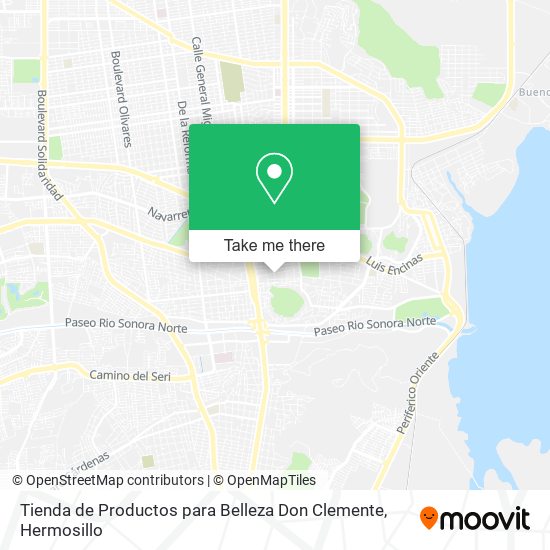 Mapa de Tienda de Productos para Belleza Don Clemente