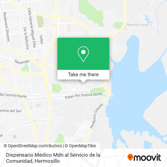 Mapa de Dispensario Médico Mdn al Servicio de la Comunidad