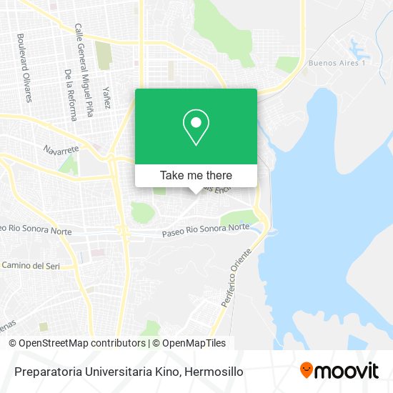 Mapa de Preparatoria Universitaria Kino