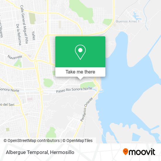 Mapa de Albergue Temporal