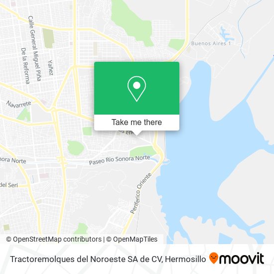 Tractoremolques del Noroeste SA de CV map