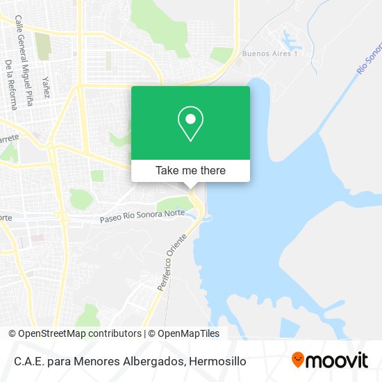 Mapa de C.A.E. para Menores Albergados