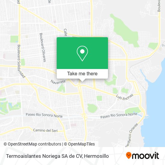Mapa de Termoaislantes Noriega SA de CV