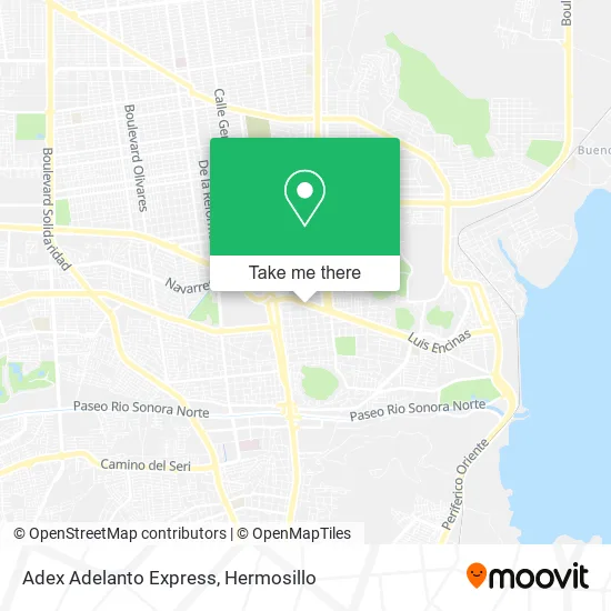 Adex Adelanto Express map