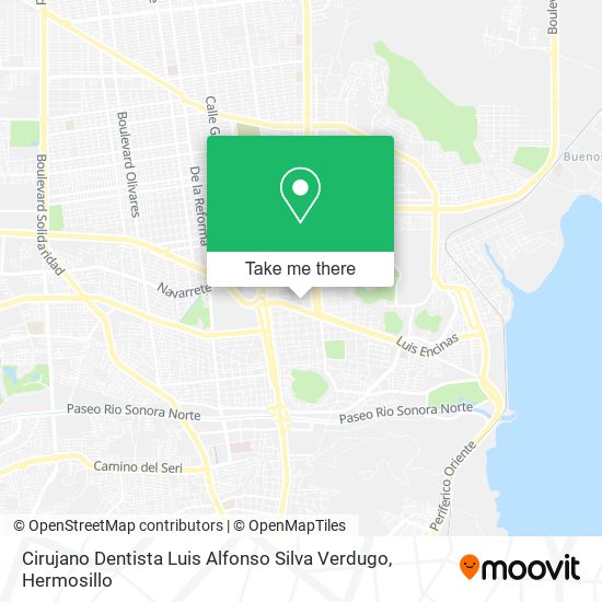 Mapa de Cirujano Dentista Luis Alfonso Silva Verdugo