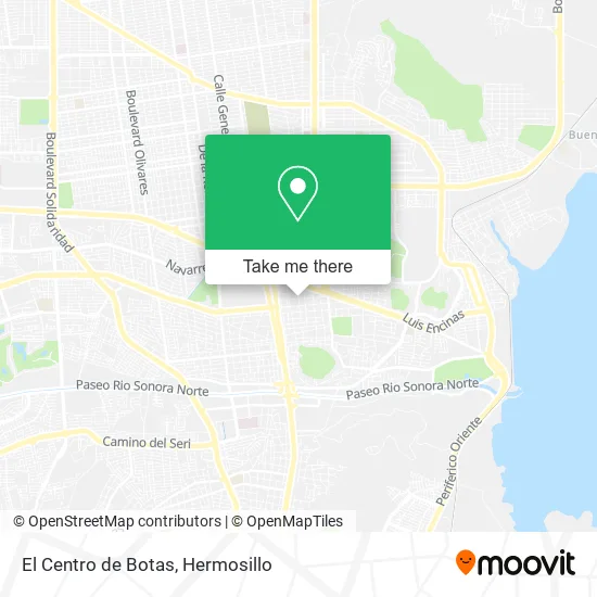 Mapa de El Centro de Botas
