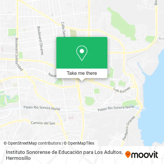 Mapa de Instituto Sonorense de Educación para Los Adultos