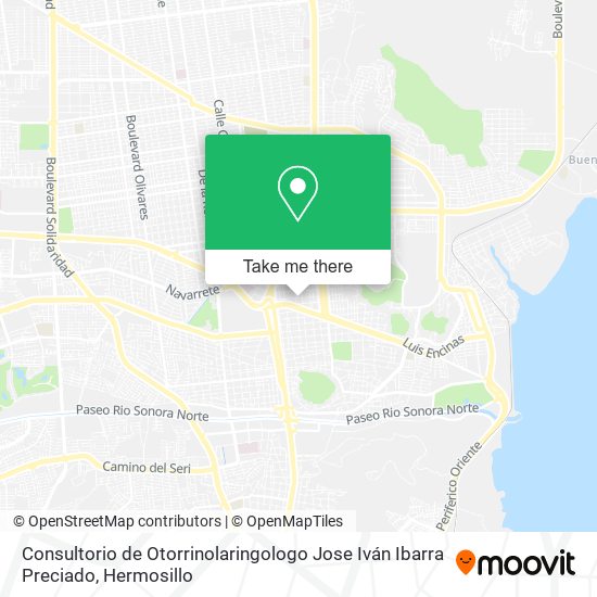 Consultorio de Otorrinolaringologo Jose Iván Ibarra Preciado map