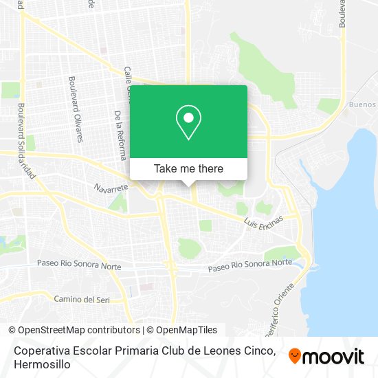 Mapa de Coperativa Escolar Primaria Club de Leones Cinco