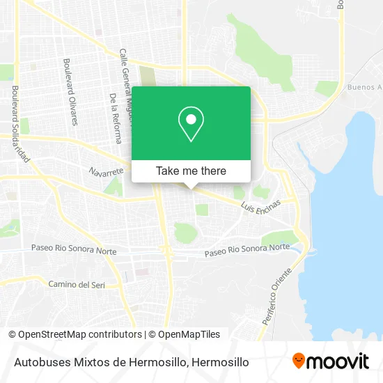 Autobuses Mixtos de Hermosillo map