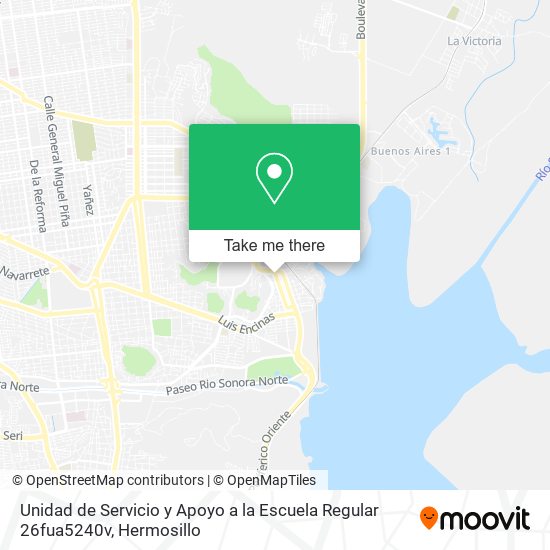 Unidad de Servicio y Apoyo a la Escuela Regular 26fua5240v map