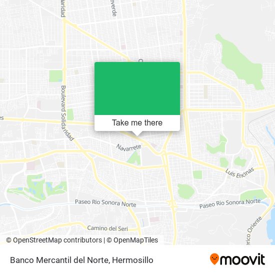 Mapa de Banco Mercantil del Norte