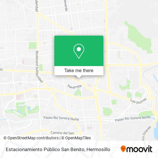 Estacionamiento Público San Benito map