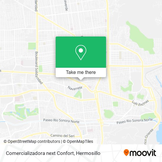 Comercializadora next Confort map