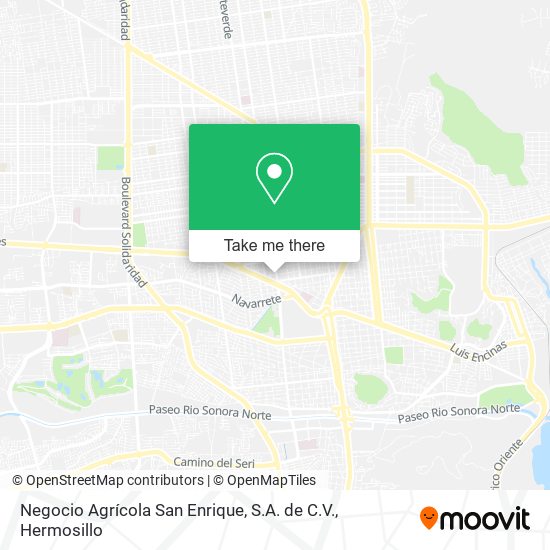 Mapa de Negocio Agrícola San Enrique, S.A. de C.V.