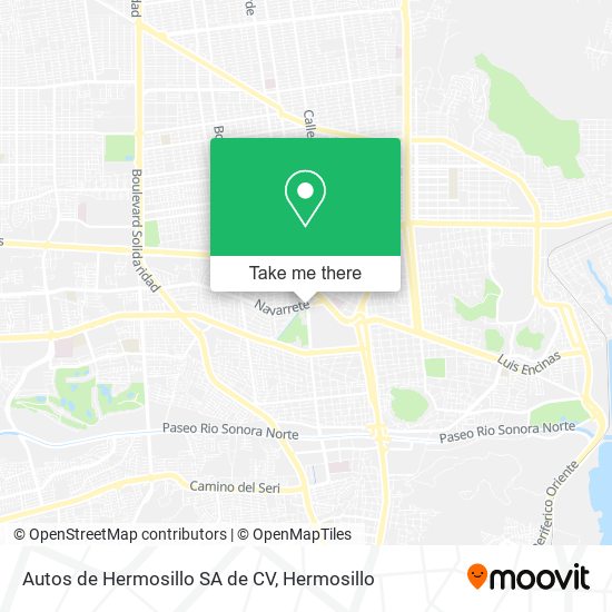 Mapa de Autos de Hermosillo SA de CV
