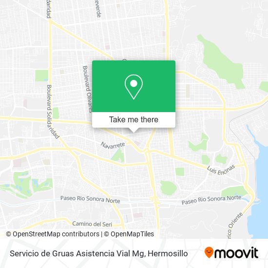 Servicio de Gruas Asistencia Vial Mg map