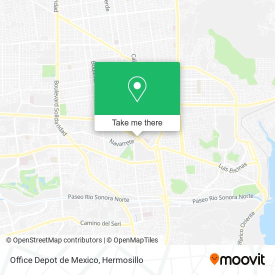 Mapa de Office Depot de Mexico