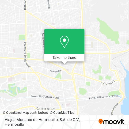 Viajes Monarca de Hermosillo, S.A. de C.V. map