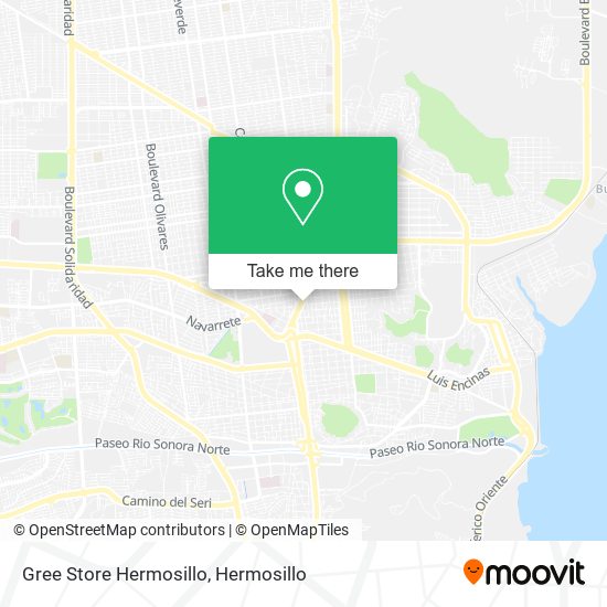 Mapa de Gree Store Hermosillo