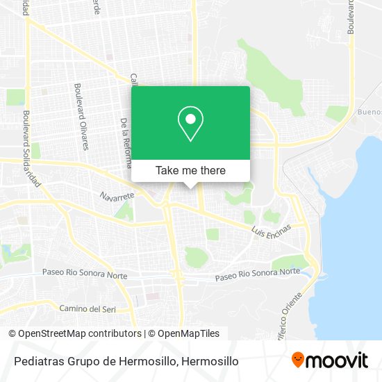 Pediatras Grupo de Hermosillo map
