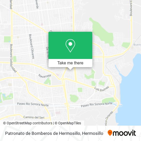 Patronato de Bomberos de Hermosillo map