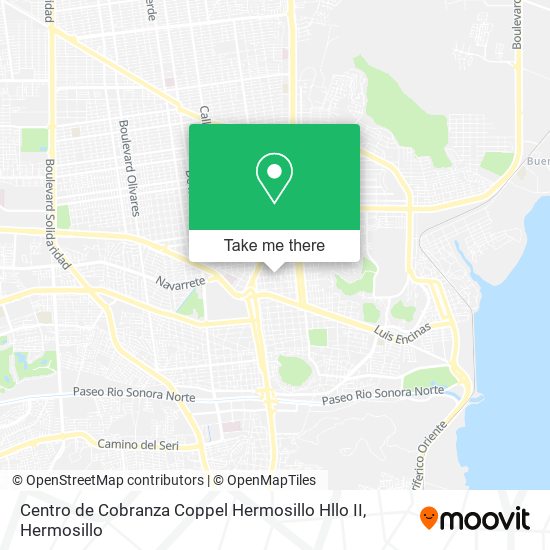 Centro de Cobranza Coppel Hermosillo Hllo II map